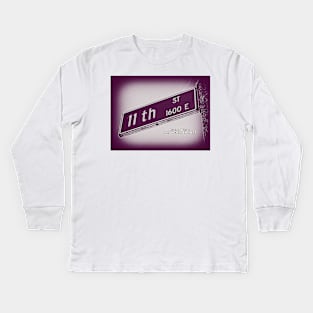 11th Street PURP FUZION, Long Beach, CA by Mistah Wilson Kids Long Sleeve T-Shirt